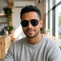 Óculos de Sol Reserva RSV1002S Aviador Preto - modelo barba
