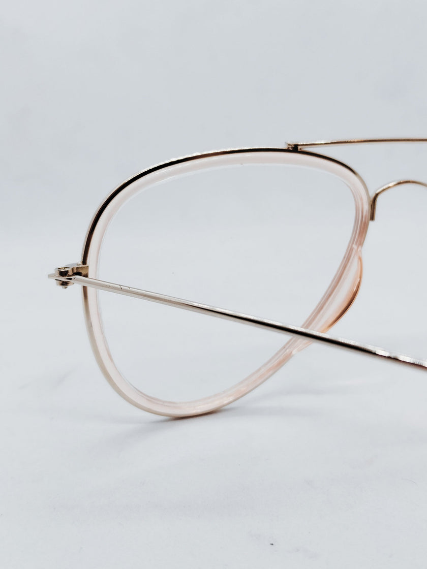 Armação Feminina 3046 aviador rosé - ângulo