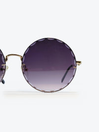 Óculos de Sol AZAK DO71116 Redondo Dourado e Preto - foto 3