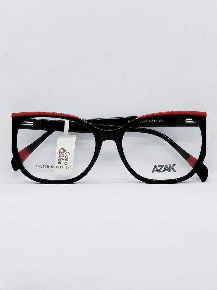 AZAK B-2139 preto e vermelho - frente