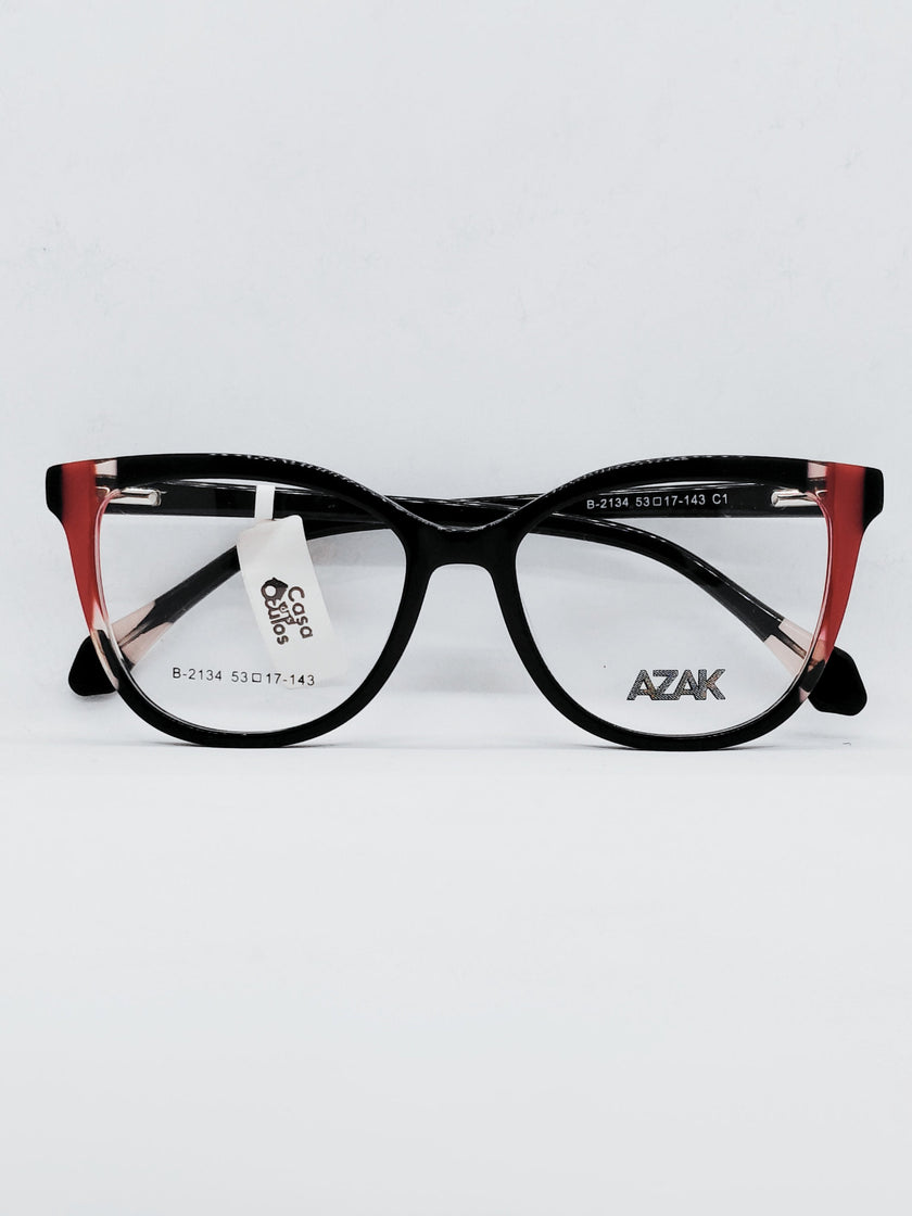 AZAK B-2134 preto e vermelho - ângulo