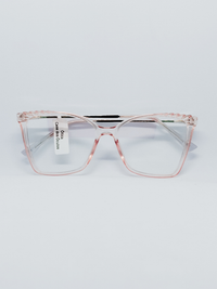 Armação Feminina BR6060 Quadrada Cristal e Rosé - frente
