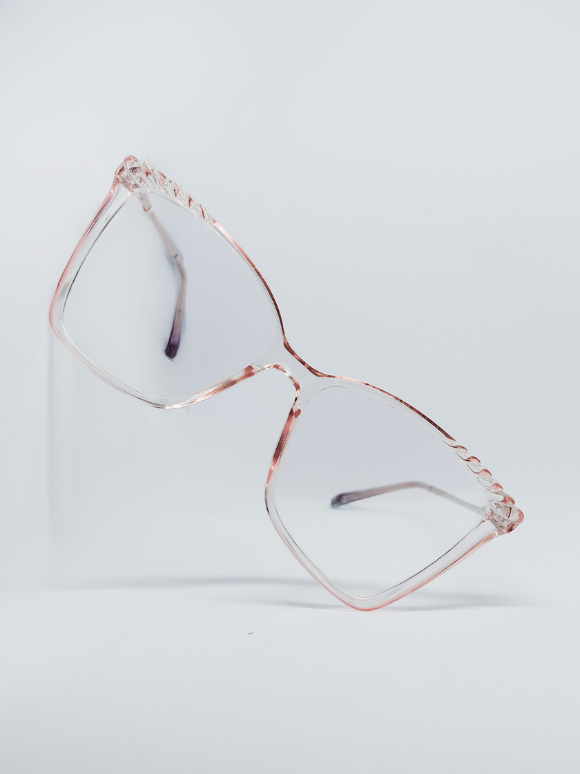 Armação Feminina BR6060 Quadrada Cristal e Rosé