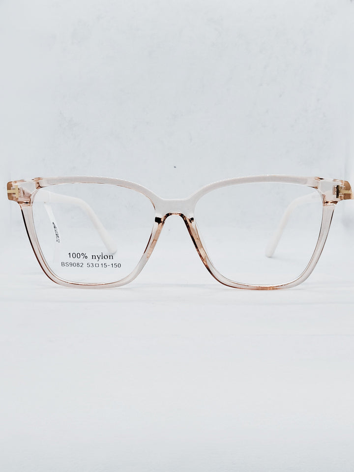 Armação Feminina BS9082 Quadrada Rosé Translúcida