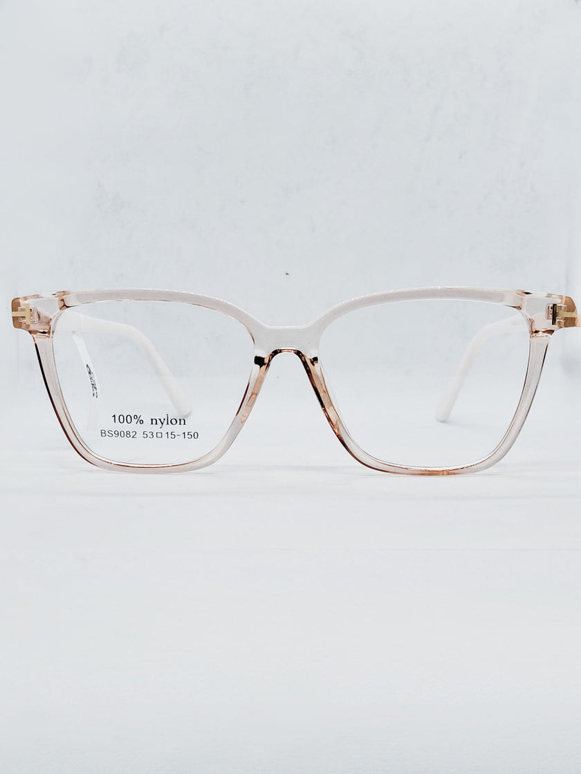 Armação Feminina BS9082 Quadrada Rosé Translúcida