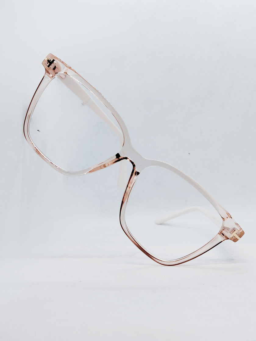 Armação Feminina BS9082 Quadrada Rosé Translúcida