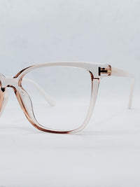 Armação Feminina BS9082 Quadrada Rosé Translúcida