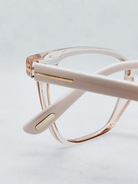 Armação Feminina BS9082 Quadrada Rosé Translúcida