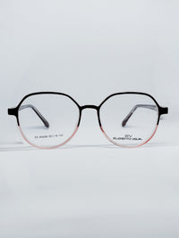 Óculos de Grau Elemento Visual CF-A5299 Redondo Preto e Rosé — frente