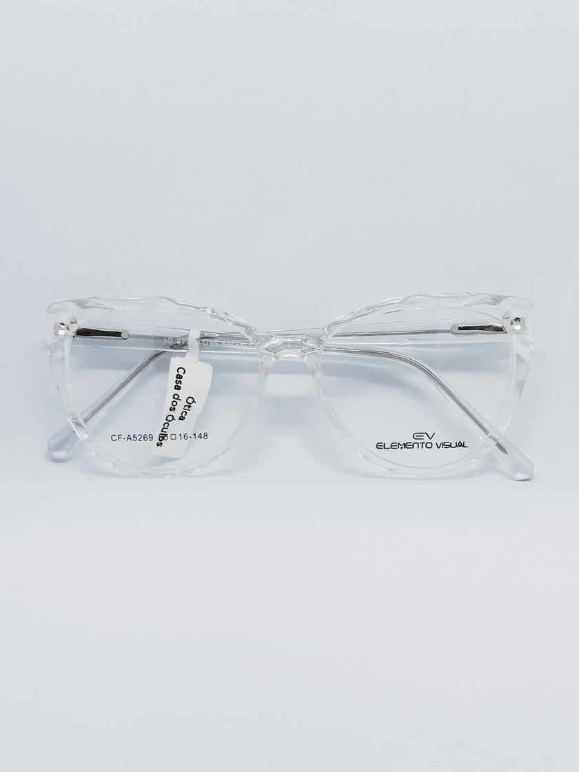Armação Feminina Elemento Visual CF-A5269 Gatinho Cristal
