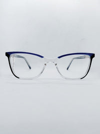 Óculos 0633363 azul e cristal - frente