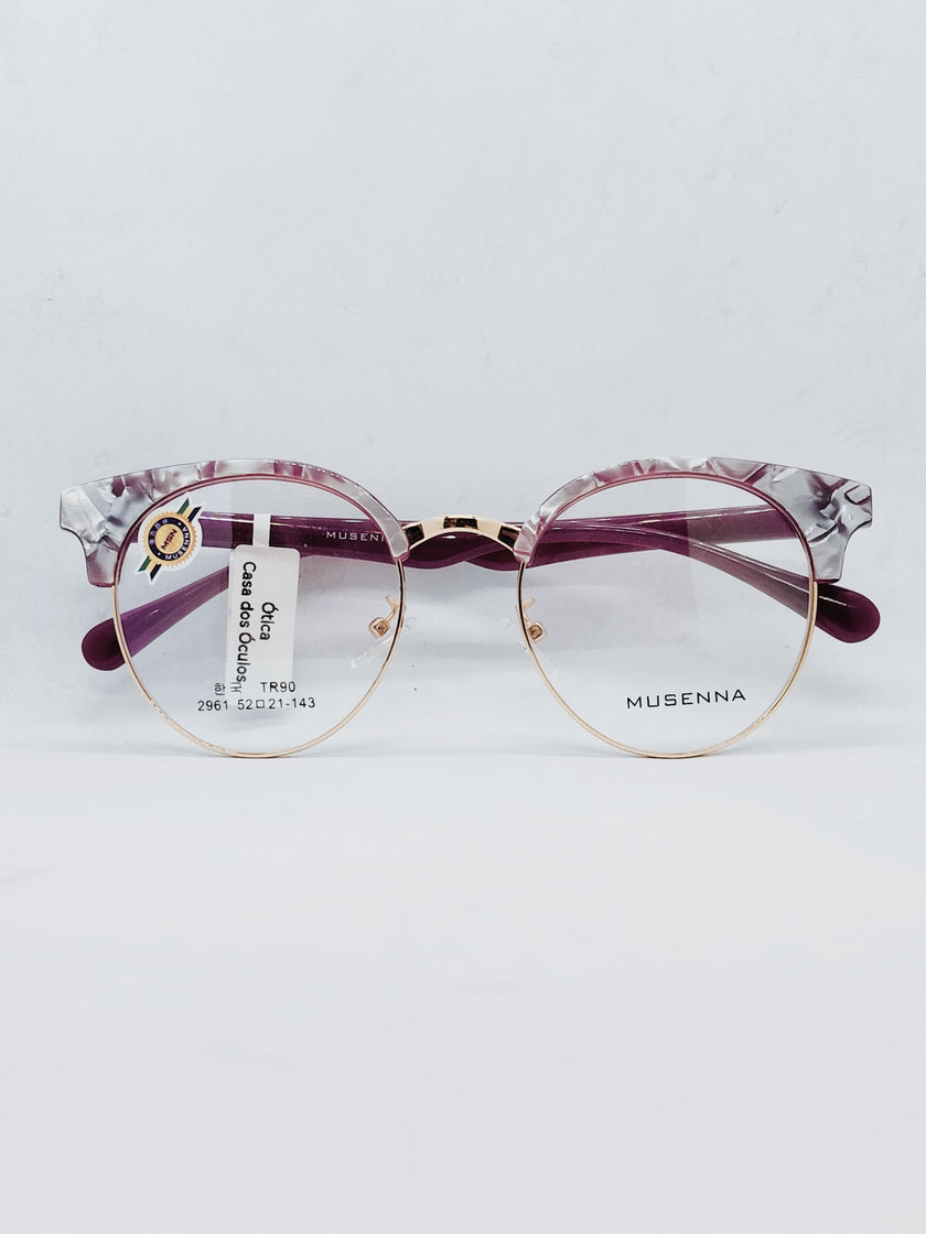 Óculos de Grau MUSENNA 2961 Redondo Roxo