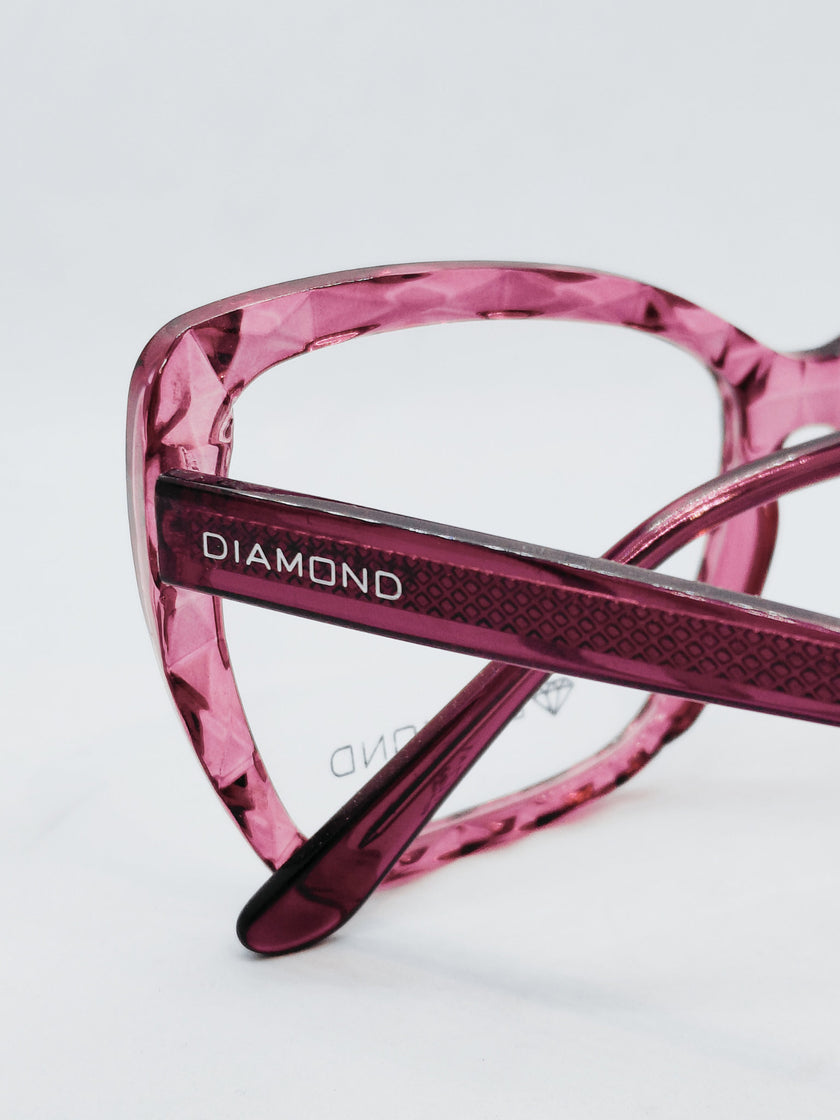 Armação Feminina FD633010 gatinha rosa translúcida - detalhe
