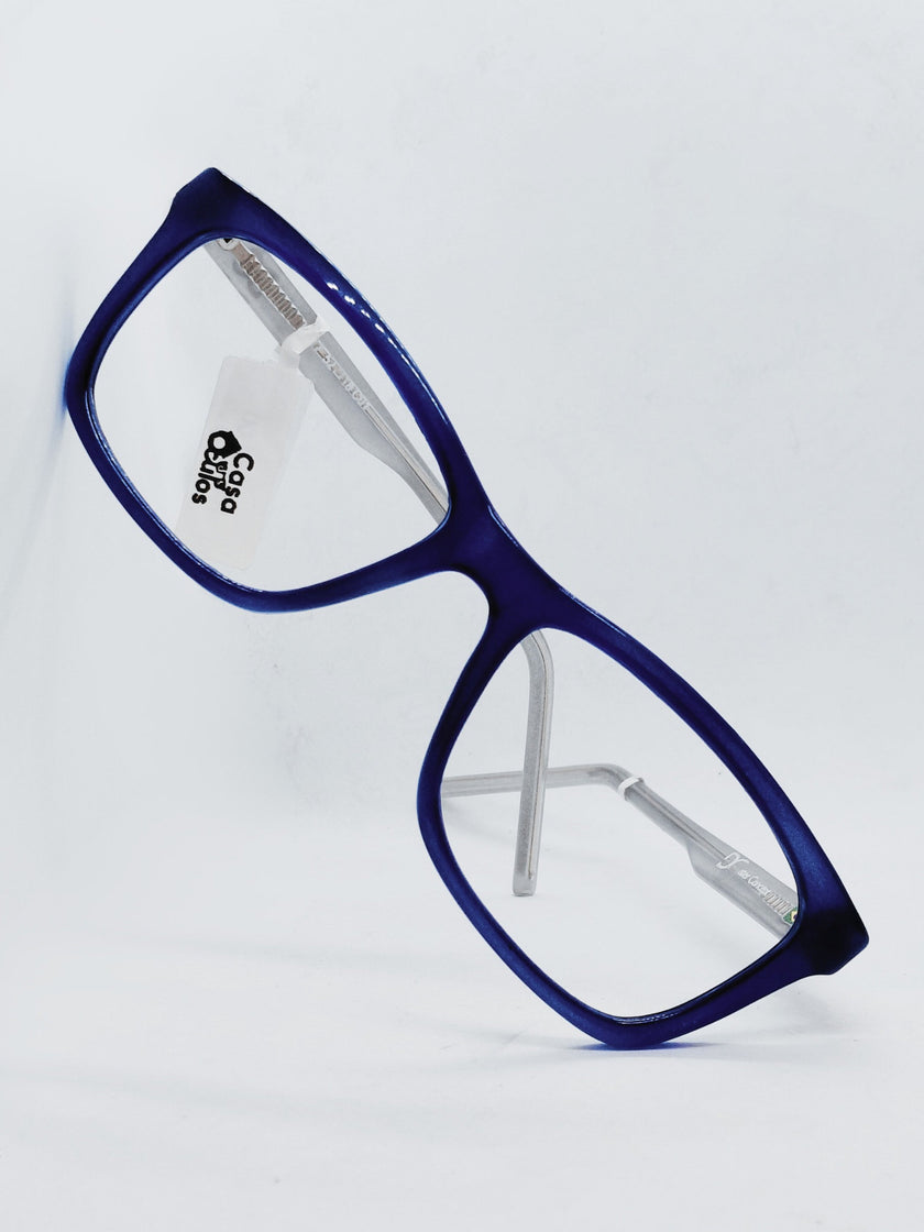 Armação M517 retangular azul - perspectiva