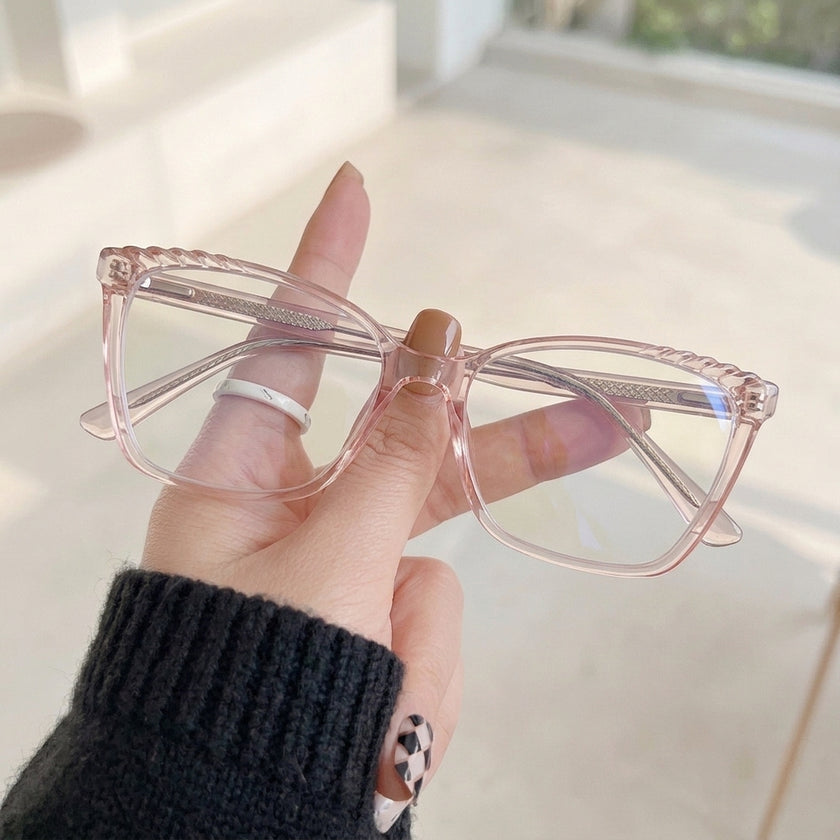 Armação Feminina BR6060 Quadrada Cristal e Rosé - na mão