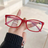 Armação Infantil DT30002 Retangular Vermelho e Rosa - na mão