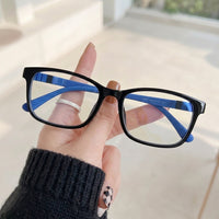 Armação Infantil Y8807 Retangular Preto e Azul - na mão