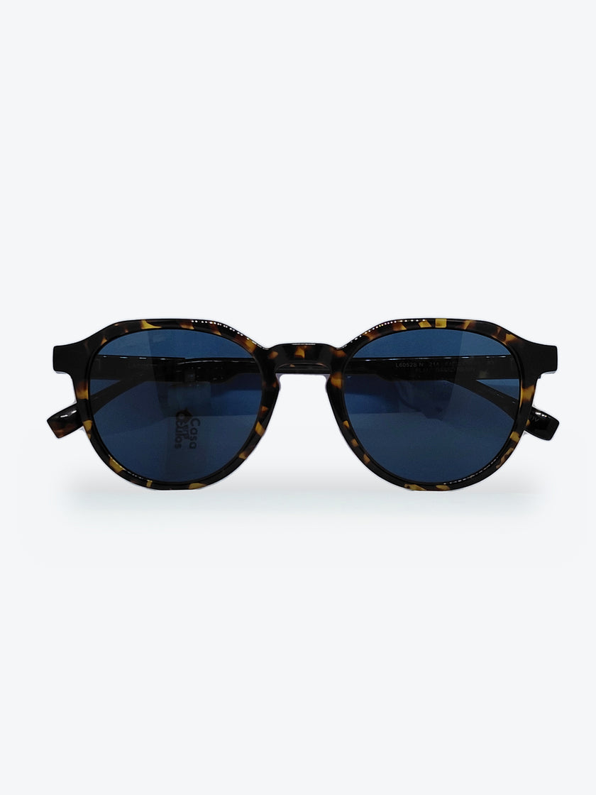 Óculos de Sol Lacoste L6052S Redondo Preto e Amarelo Tartaruga - foto 1