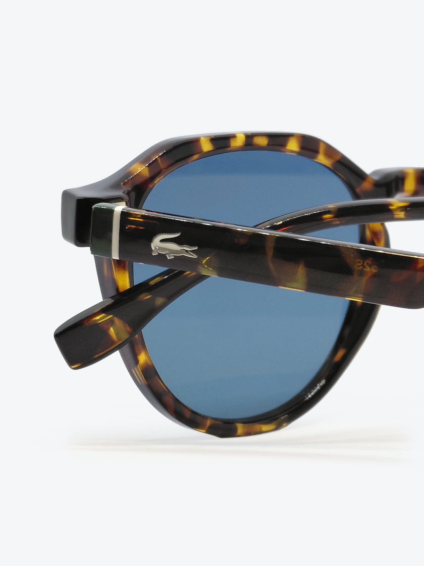 Óculos de Sol Lacoste L6052S Redondo Preto e Amarelo Tartaruga - foto 4