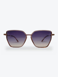 Óculos de Sol Lacoste L6062S Geométrico ou Sextavado Rosé Translúcido e Dourado - foto 2