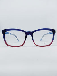Óculos de Grau 1010 Quadrado Degradê Azul e Rosa — frente 2