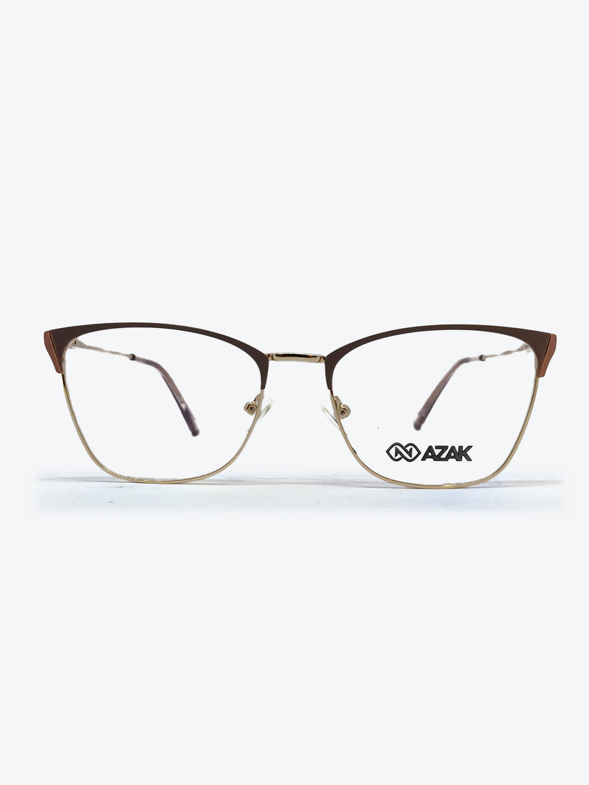 Armação Feminina AZAK SZ4305 C1 Gatinho Dourado, Bege e Rosa com Clip-on - foto 2