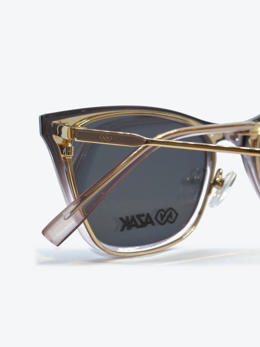 Armação Feminina AZAK SZ4305 C1 Gatinho Dourado, Bege e Rosa com Clip-on - foto 5