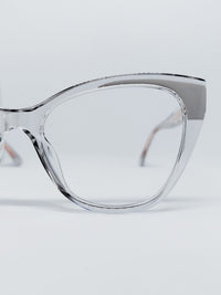 Óculos de Grau 76015 Gatinho Cristal e Cinza — ângulo