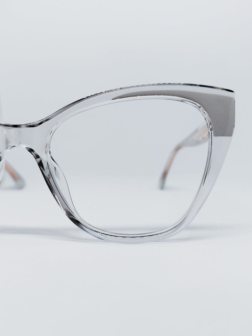 Óculos de Grau 76015 Gatinho Cristal e Cinza — ângulo