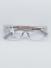 Óculos de Grau 76015 Gatinho Cristal e Cinza — frente 2