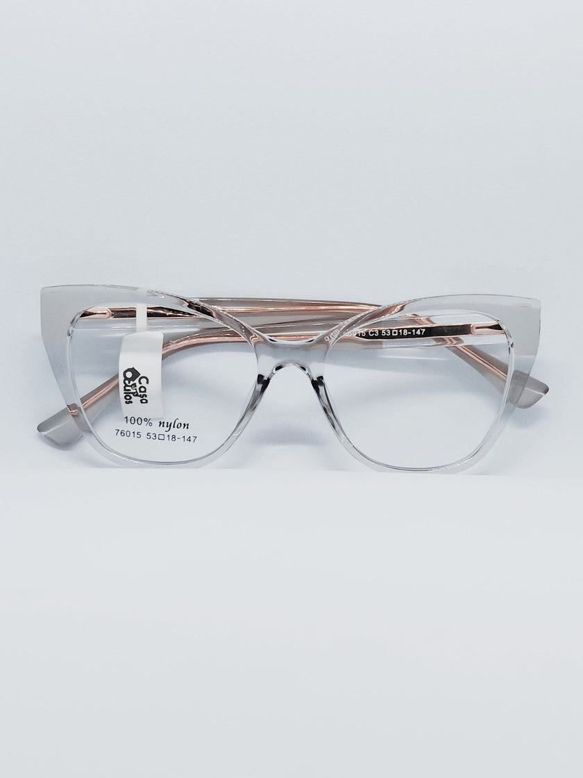 Óculos de Grau 76015 Gatinho Cristal e Cinza — frente 2