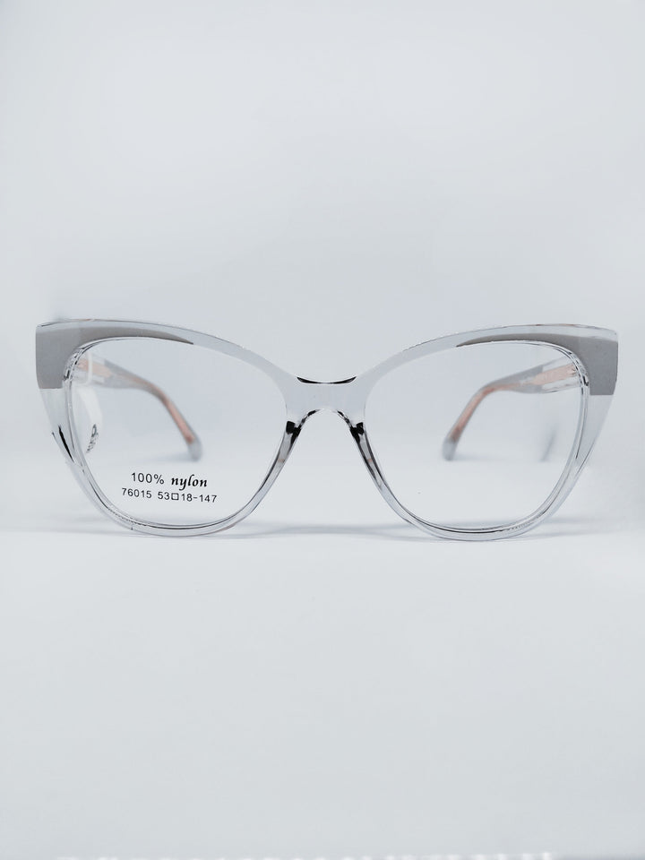 Óculos de Grau 76015 Gatinho Cristal e Cinza — frente