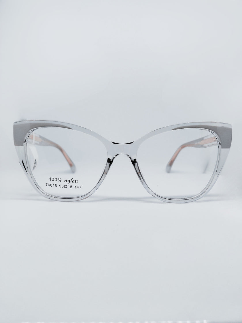 Óculos de Grau 76015 Gatinho Cristal e Cinza — frente