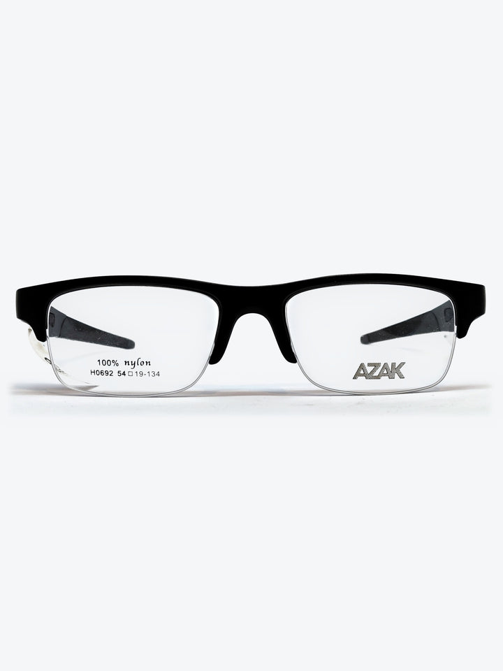 Armação Masculina AZAK H0692 Meio Aro (fio de nylon) Preto - foto 1