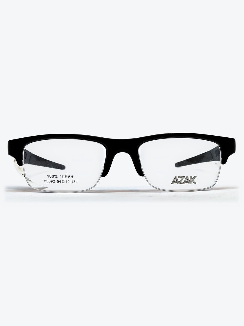 Armação Masculina AZAK H0692 Meio Aro (fio de nylon) Preto - foto 1