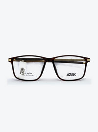 Armação Masculina AZAK H0694 Retangular Marrom e Dourado - foto 2