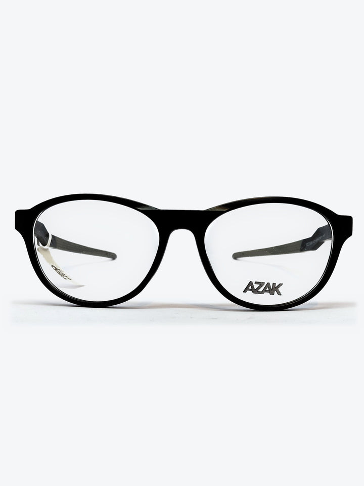 Armação Masculina AZAK FZ7806 Oval Preto e Cinza - foto 1