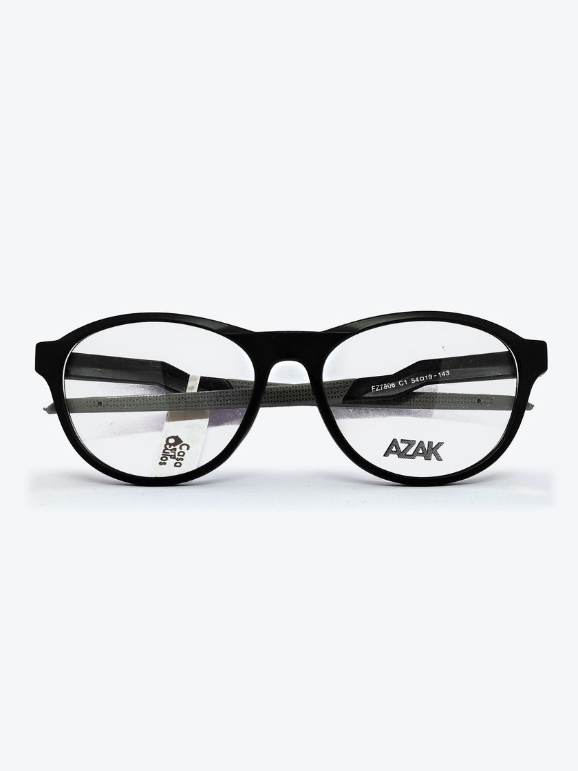 Armação Masculina AZAK FZ7806 Oval Preto e Cinza - foto 2
