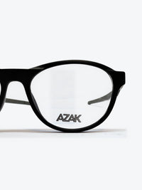 Armação Masculina AZAK FZ7806 Oval Preto e Cinza - foto 3