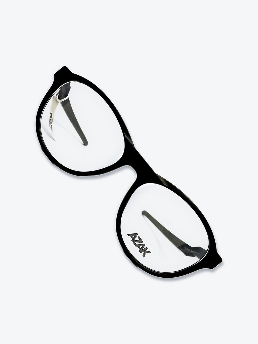 Armação Masculina AZAK FZ7806 Oval Preto e Cinza - foto 5