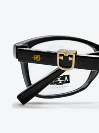 Armação Feminina AZAK H8658 Retangular Preto e Dourado - foto 4