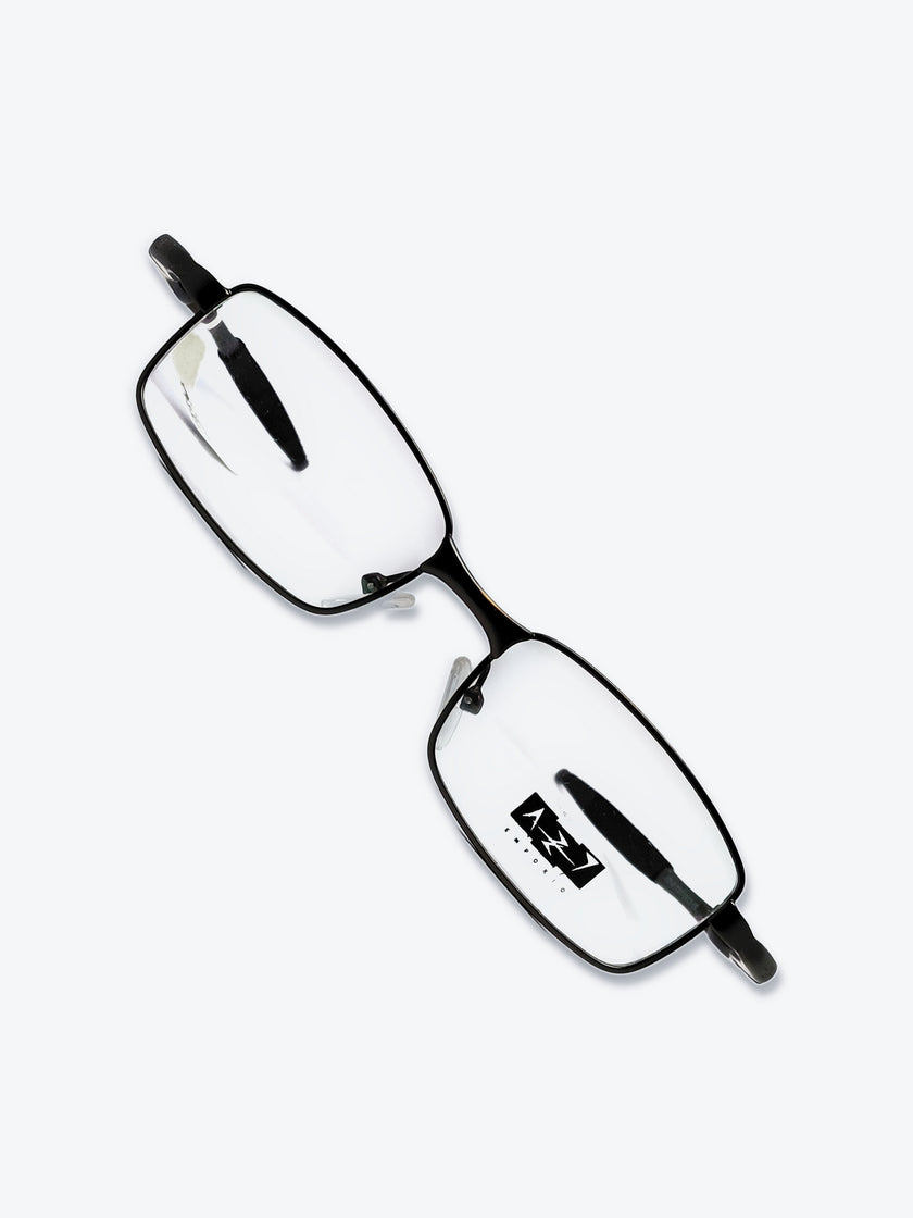 Armação Masculina AZAK YZ24190 Retangular Cinza e Preto - foto 5