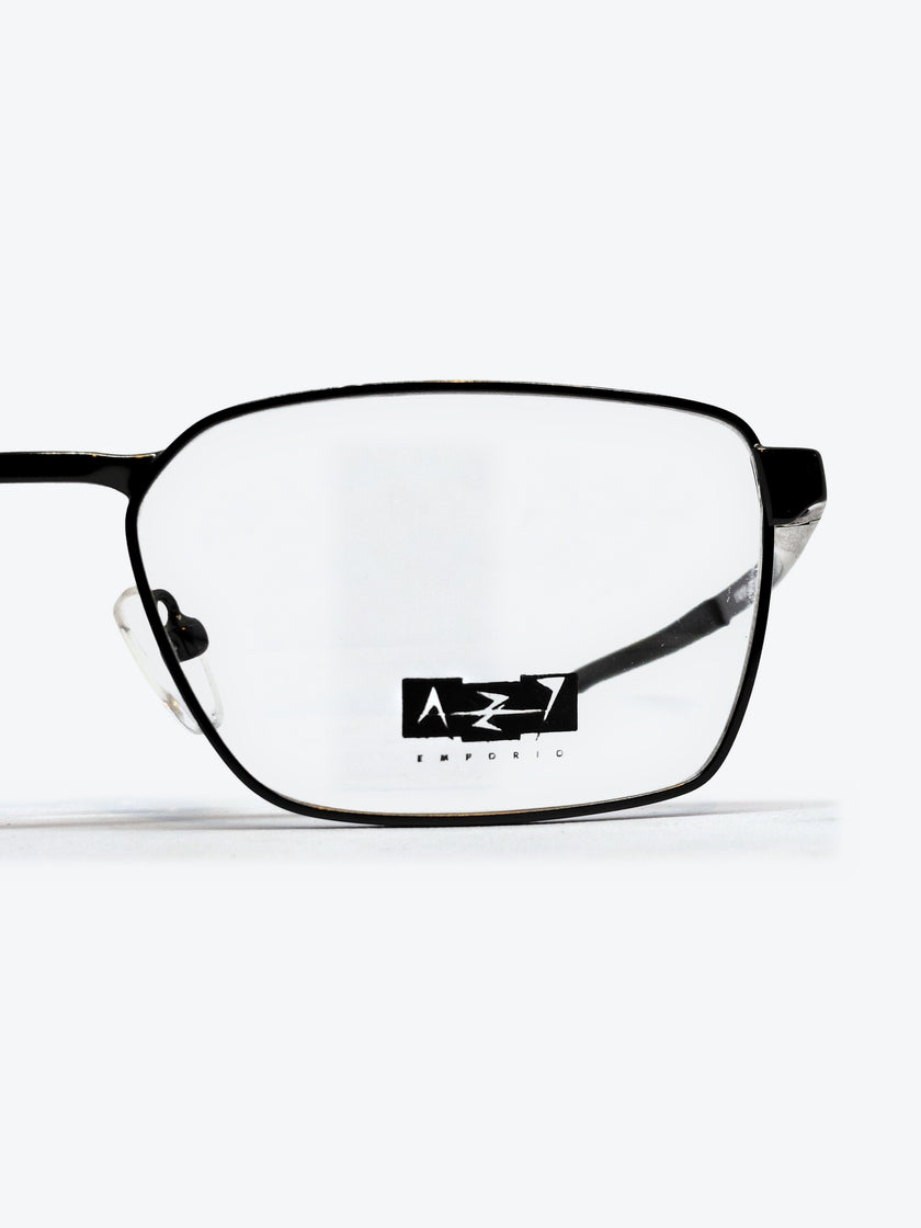 Armação Masculina AZAK YZ4210 Retangular Cinza e Preto - foto 3