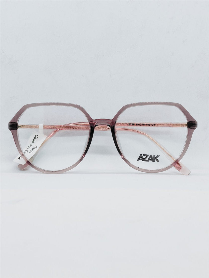 Armação Feminina AZAK 16768 Rosé Translúcida