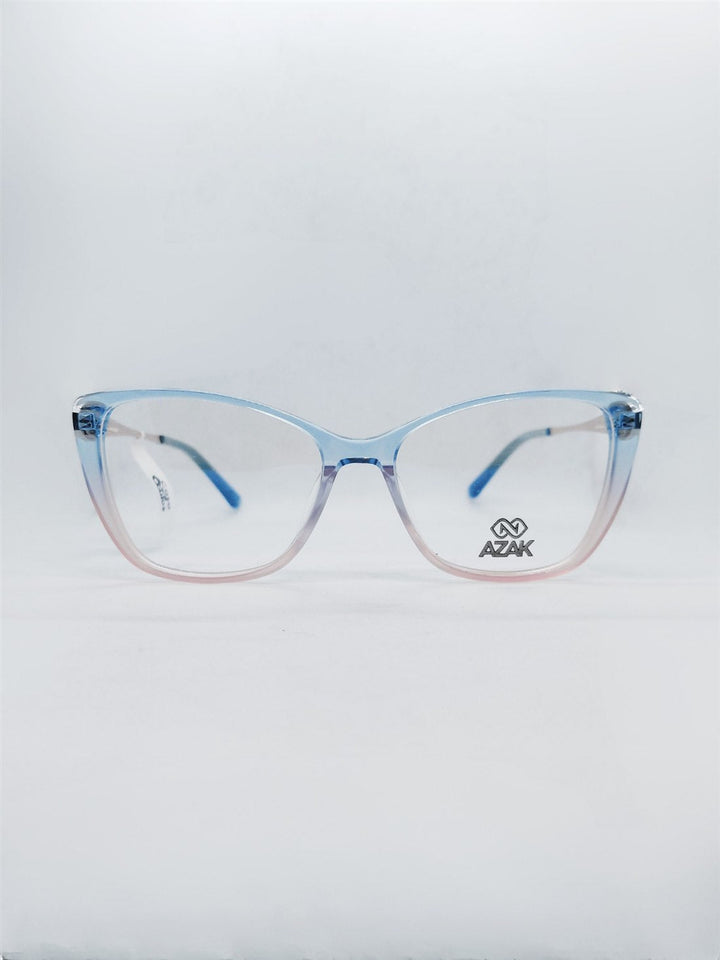 Armação Feminina AZAK HR-ZM150 Azul e Rosé Gateada