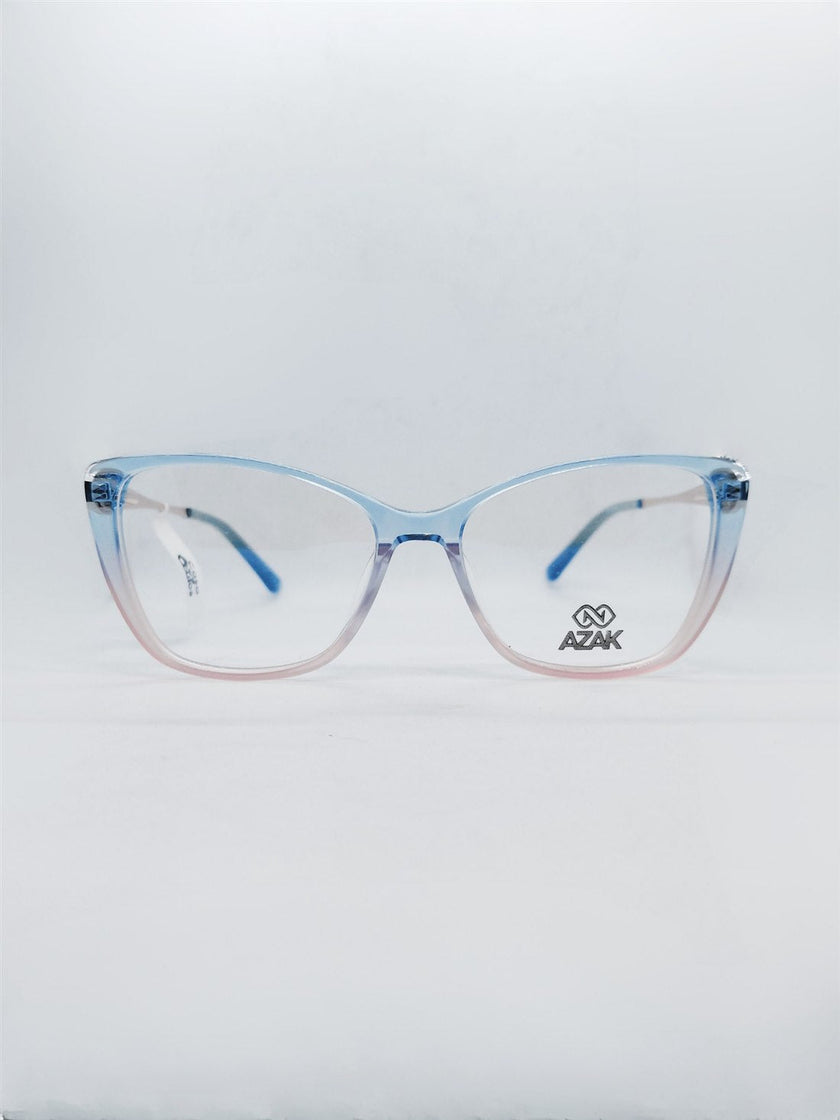 Armação Feminina AZAK HR-ZM150 Azul e Rosé Gateada