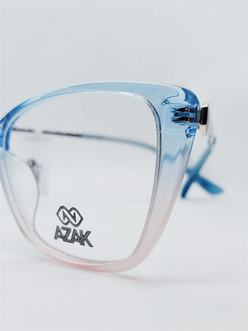 Armação Feminina AZAK HR-ZM150 Azul e Rosé Gateada