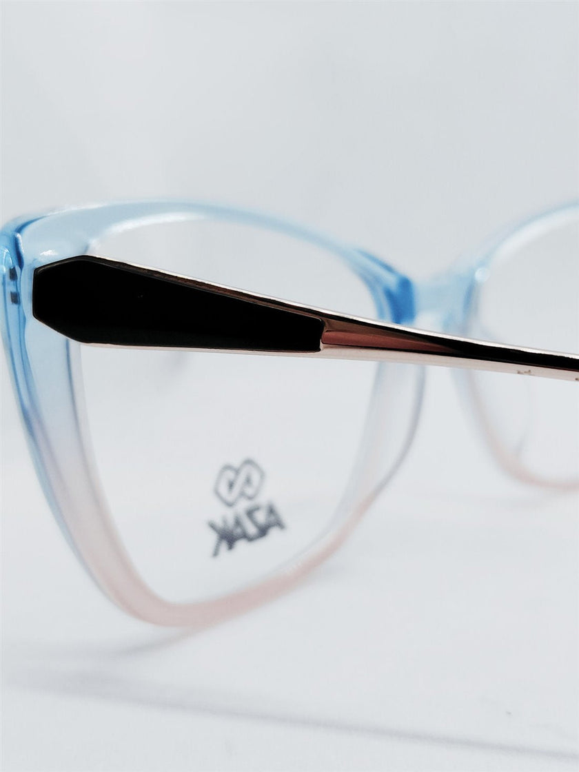 Armação Feminina AZAK HR-ZM150 Azul e Rosé Gateada