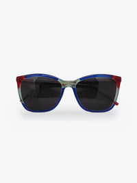 Óculos de Sol M554 Quadrado Vermelho, Azul e Verde - foto 1