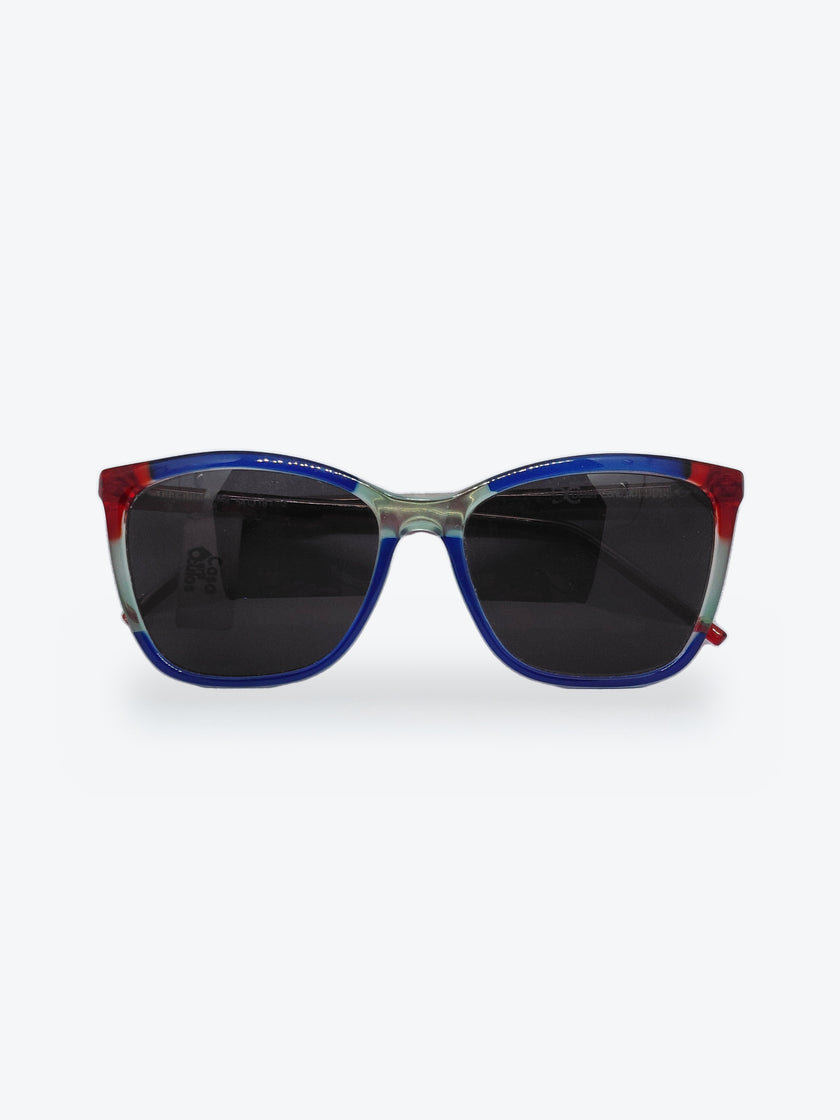 Óculos de Sol M554 Quadrado Vermelho, Azul e Verde - foto 1